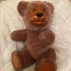 Vintage Wooden Face and feet  FTD Collectors Bear